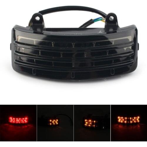 Rear Tri-Bar LED Fender Turn Signal Tail light Taillight For Harley FLHX FLTRX Street Glide Touring w/ Fender Trim Extension