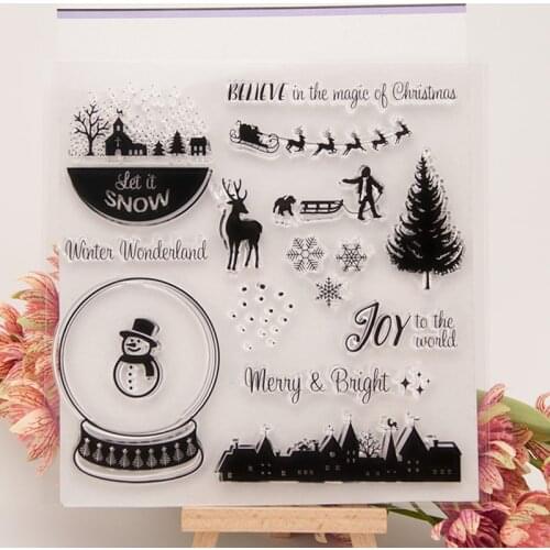 Winter Series Clear Stamp Scrapbooking Rubber Stamp Craft Supplies Stamps for Card Making Handmade DIY Decoration Silicone Stamp