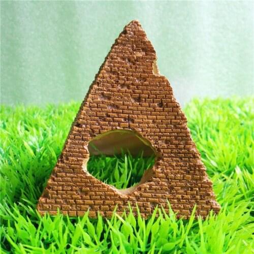 1Pcs Aquarium Pyramid Rockery Hiding Cave Fish Tank Ornament Decoration Landscaping
