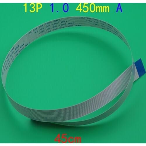 1PCS/lot FFC Ribbon FPC Flexible Cable 13pin 13-pin 1.0mm Pitch Forward Length 450mm Tpye A Width 14mm 13 pin AWM 20624 80C 60V