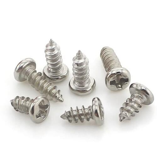 100Pcs M1.8 Phillips Round Head Screw Alloy Self tapping screw cross head electronic screws bolt Tightening screw 3-12mm length