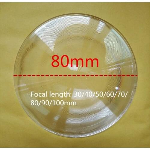2pcs round acrylic fresnel lens diameter 80mm focal length 35mm 40mm 50mm 60mm 70mm 80mm/90mm/100mm
