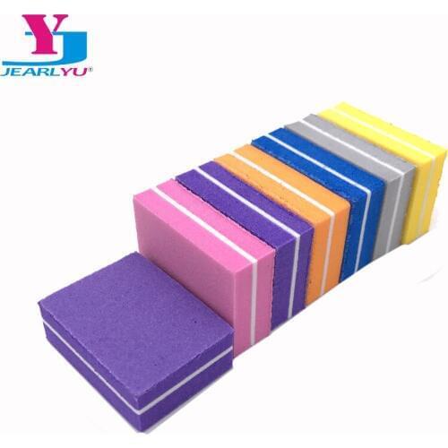 20pcs/lot Mix Color Nail File Sponge Block Sandpaper 100/180 Polish Lime a Ongle Professionel Buffer Nagelvijl Pedicure Manicure
