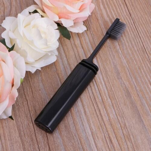 2021 New Bamboo Charcoal Foldable Travel Camping Outdoor Toothbrush Oral Care