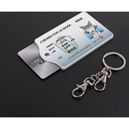 Anime BEASTARS Legosi Acrylic Student Card Holder Keychain Card Case Bag Bank Card Holder Props