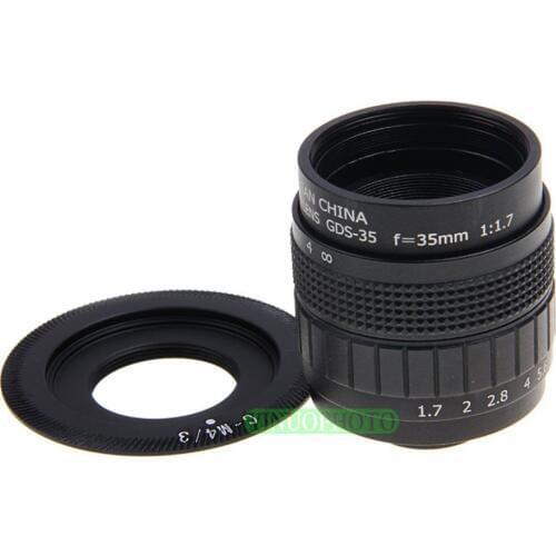 FUJIAN 35mm F1.7 CCTV Lens + C-M4/3 Mount Adapte for Olympus E-PL5 E-PM3 E-PM2 E-P3 E-PL3 E-PM1 E-PL2 E-PL1s E-PL1 E-P2 E-P1