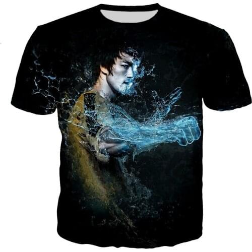 Bruce Lee 3D printed T-shirt mens and womens fashion oversized casual jacket boys summer new style 2021