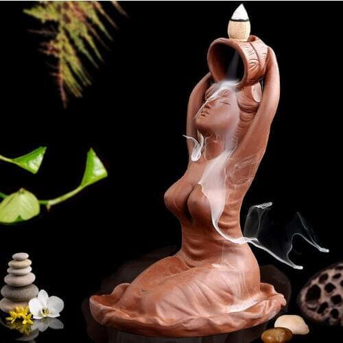 Tibet / folk / Antique / Vintage /beauty Decoration art incense burner burning incense holder incense backflow burner waterfall