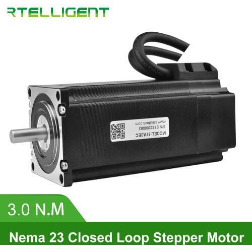 Rtelligent Nema 23 57A3EC 3.0N.M 4.0A 2 Phase Hybird CNC Closed Loop Stepper Motor Easy Servo Motor Step-servo with Encoder