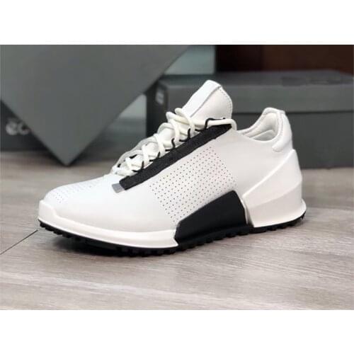 Men Golf Shoes Genuine Leather Golf Training Sneakers Outdoor Golf Tournament Shoes Waterproof Spikeless