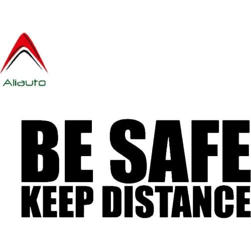 Aliauto Fashion Car Sticker Be Safe Keep Distance Automobiles Motorcycles Decoration PVC Decal for VW Passat B6 Volvo,16cm*7cm