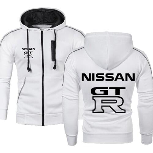 New Fashion GTR Car Logo Print Mens hoodie Men zipper Jacket Sweatshirts Men jackets Clothing Sweatshirt