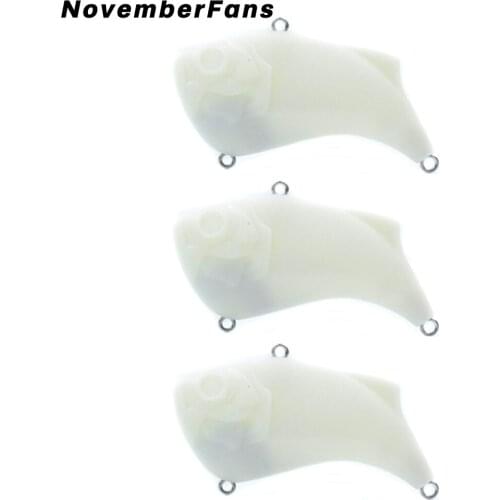 NovemberFans 15pcs 6.5cm 12g Unpainted VIB Bait Sinking Fishing Rattle balls ABS Hard Platic Bass Fishing Tackle