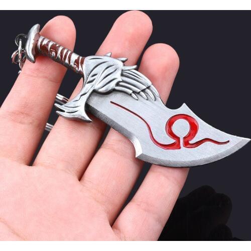 New Game God Of War 4 sword Keychain Kratos Axe Key Chain Ring Metal Pendant Souvenir llavero Accessories Dropshipping Gift