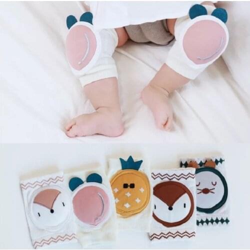 New baby knee pads combed cotton mesh breathable baby crawling knee knit knee pads