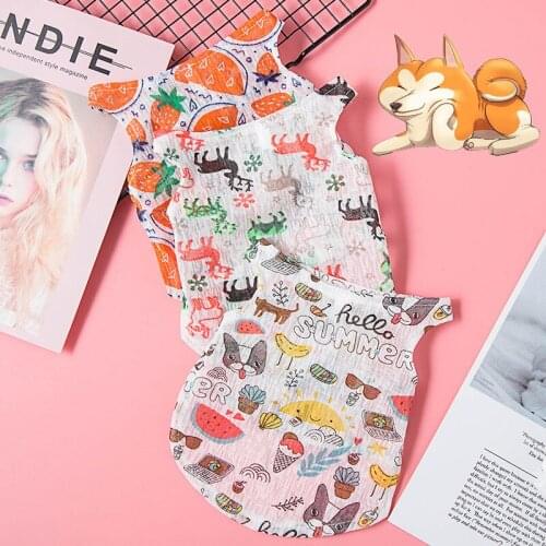 Pet Clothes French Bulldog Summer Breathable Thin Vest Teddy Corgi Pomeranian Pet Puppy Clothing