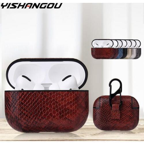 Sexy Snake Skin Bag Case For AirPods Pro Bluetooth Wireless Earphone Leather Case For Air Pods 3 Funda Cover Charging Box Cases