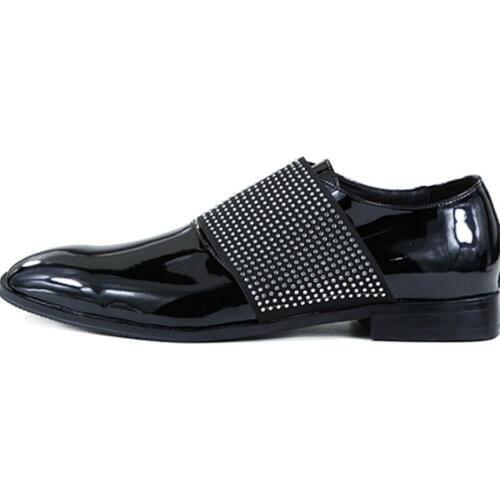 SHOOEGLE Men's Patent Leather Shoes