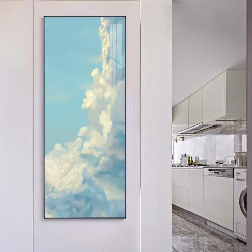 Nordic Clouds Canvas Painting Poster Print Blue sky Wall Art Picture For LivingRoom Bedroom Aisle Entrance Home Decor Minimalist
