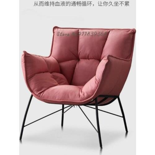 Nordic single sofa chair light luxury lazy sofa lounge chair makeup chair living room bedroom balcony reading tiger chair