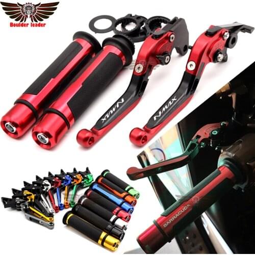 For YAMAHA NMAX 155 125 NMAX155 NMAX125 2015-2019 Motorcycle Adjustable Folding Brake Clutch Levers Handlebar Hand Grips