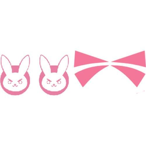 Brdwn OW DVA Face Arm Rabbit cosplay Tattoo stickers