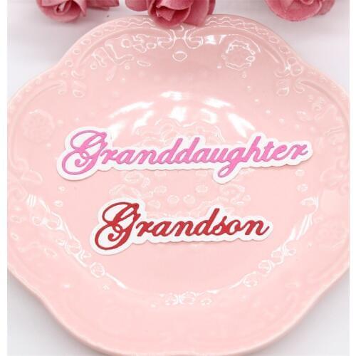 Granddaughter Metal Cutting Dies Stencils for DIY Scrapbooking/photo album Decorative Embossing DIY Paper Cards