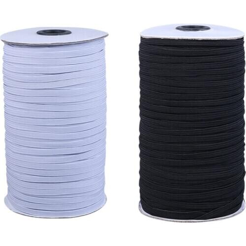 High-Elastic Sewing Elastic Ribbon Band 3/6mm 100meters/barrel Elastic Spandex Band Trim Sewing Fabric DIY Garment Accessories