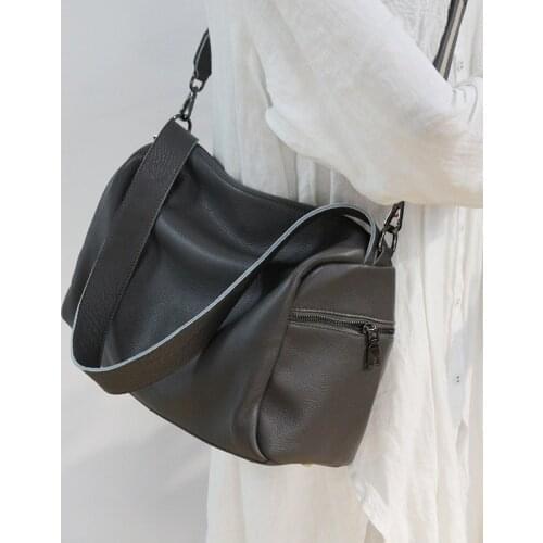 YourSeason Ladies Casual Nature Cowhide Hobos Bag 2021 Genuine Leather Versatile Women Shoulder Crossbody Simple Handbags