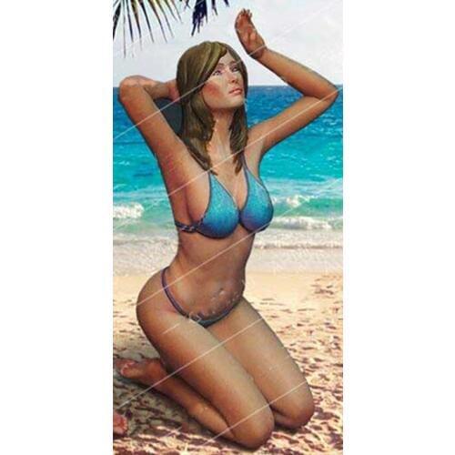 1/16 modern girl sit and rest Resin figure Model kits Miniature gk Unassembly Unpainted