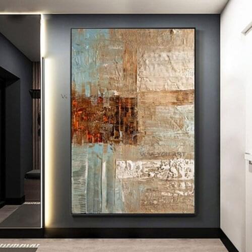 100% Modern Minimalist Wall Art Canvas Painting Abstract color block line Art Poster Print Wall Picture for Living Room Decor