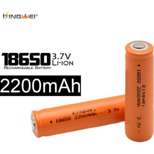 4pcs/lot kingwei 18650 Rechargeable Battery 3.7V 2200mah Li-ion Battery For Flashlight Headlight Powerbank Toy Wholesale