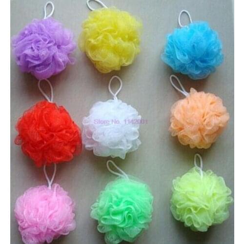 500pcs Multicolour Bath Bombs Bath Sponge For Body Bath Towel Scrubber Body Exfoliating Shower Ball loofah Cleaning Tool