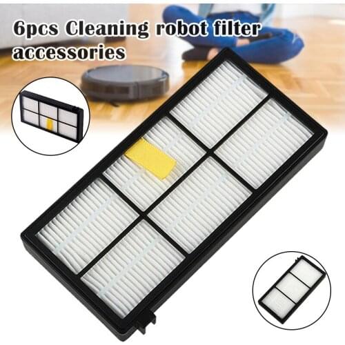 6pcs Hepa Filters Replacement Parts for Iobot 870/800/880/960/980 Vacuum Accessories RERI889