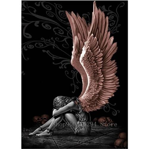 DIY 5D Diamond Painting Angels And Demons Home Decoration Square Round Craft Kits Embroidery Bead Rhinestone Pictures FF1162
