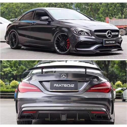 Carbon Fiber Front Bumper Lip Spoiler Auto Car Diffuser Fits For Benz CLA 45 W117 C117 CLA 200 250 260 2013-2018