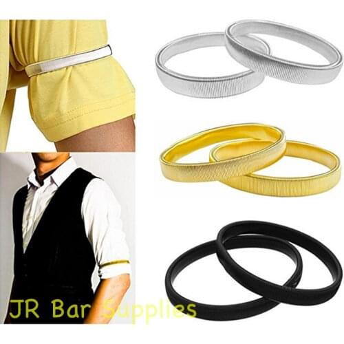 Free Shipping Solid Color Elastic Bracelet Shirt Sleeve Holders Elasticated Metal Armbands