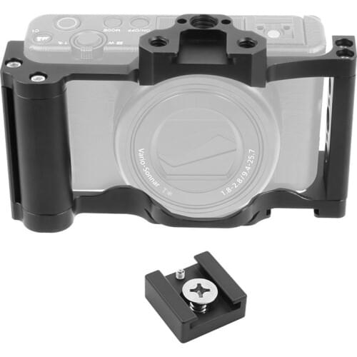 BGNing Aluminum Camera Cage Frame for Sony ZV1 Rig w/ Arri Mount Cold Shoe 1/4" 3/8" for Mic Flash Light DSLR SLR Photo Video