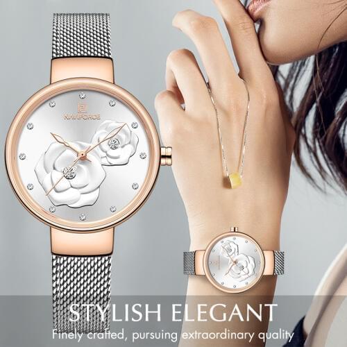 NAVIFORCE Women Watches Top Brand Luxury Ladies Simple Quartz Wristwatch Female Fashion Casual Waterproof Clock Relogio Feminino