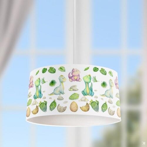 Baby Dinosaurs Boy Printing Patterned Kids Baby Room Bedroom Light Pendant Lamp Chandelier