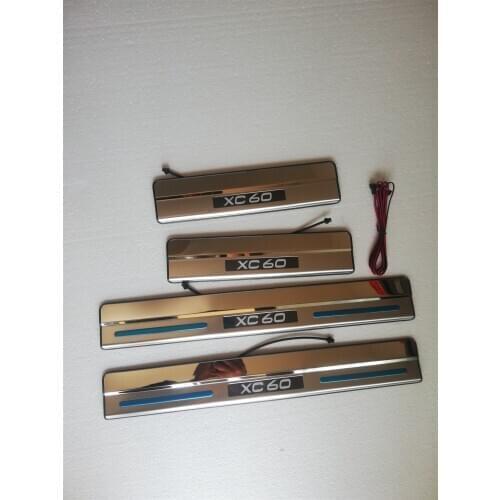 For VOLVO XC60 2008-2017 LED Stainless Steel Boutique Side Scuff Plate/Door Sill Door Sill Car Styling