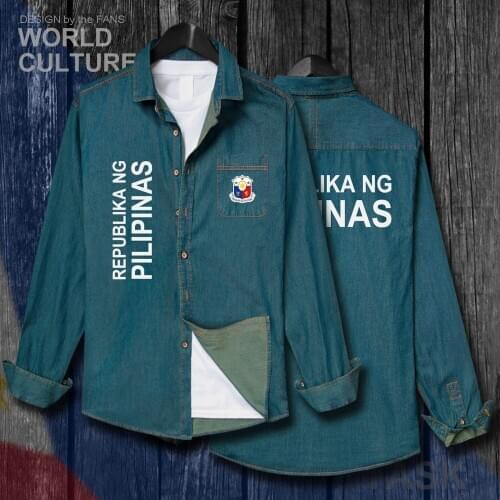 Philippines Pilipinas PH PHL PHI Clothes Autumn Slim Jacket Turn-down Collar Jeans Shirt Long Sleeve Cowboy Coat Fashion Tops 20