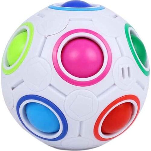 Creative Magic Cube Ball Antistress Rainbow Football Puzzle Montessori Kids Toys for Children Stress Reliever Toy