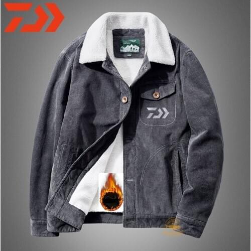 Winter DAIWA Fishing Clothes Mens Outdoor Plus Velvet Warm Fishing Jacket Climbing Rock Climbing Sports Fishing Jacket