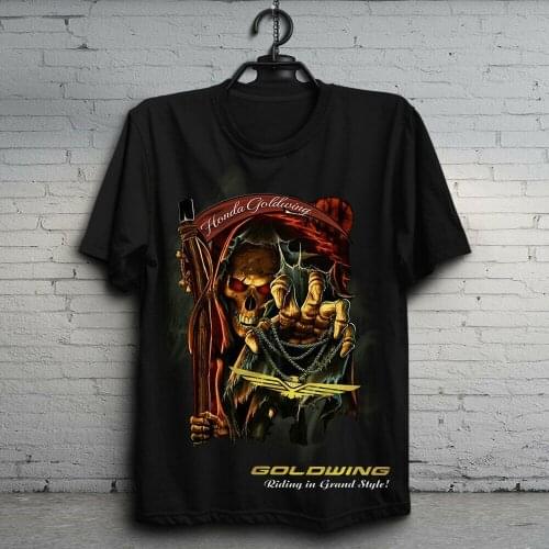 Hon Gold Wing Goldwing Motorcycles Top MenS T-Shirt Skull So Cool Size S To 5Xl
