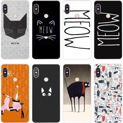 66H Meow Soft Silicone Tpu Cover phone Case for xiaomi redmi 6 pro 5 plus note 6 pro 4 4x mi 8