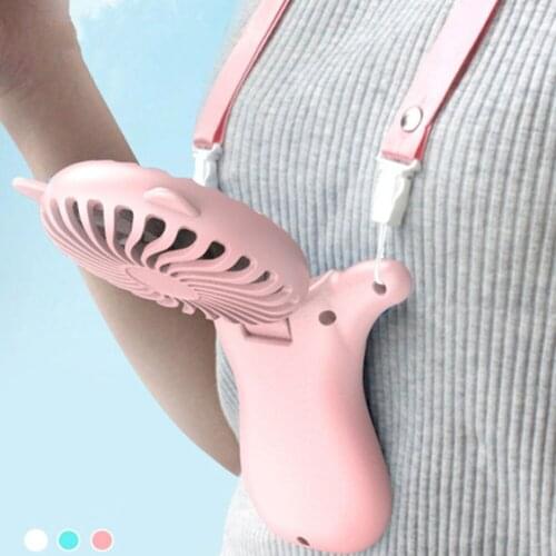 New Hanging Neck Foldable Small Electric Fan Portable Handheld Creative Student Dormitory Sports USB Outdoor Mini Fan