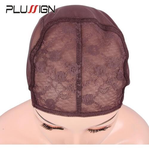 Bulk Selling 10Pcs Cheap Weave Cap For Making A Wig Lace Cap Three Color Black Brown Wig Caps Weaving Cap For Wigs S/M/L/Xl