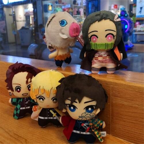 15cm Demon Slayer Douma Tomioka Giyu Hashibira Inosuke Plush Toys Kimetsu no Yaiba Tanjirou Nezuko Kyoujurou Kanae Doll Kid Gift