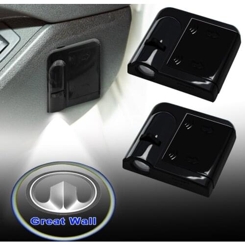 2pcs Car Door Welcome Light Car LED Lights Lamp For Great Wall Hover Accessories H3 H5 M4 Poer Pao Voleex C30 Wingle 5 Florid